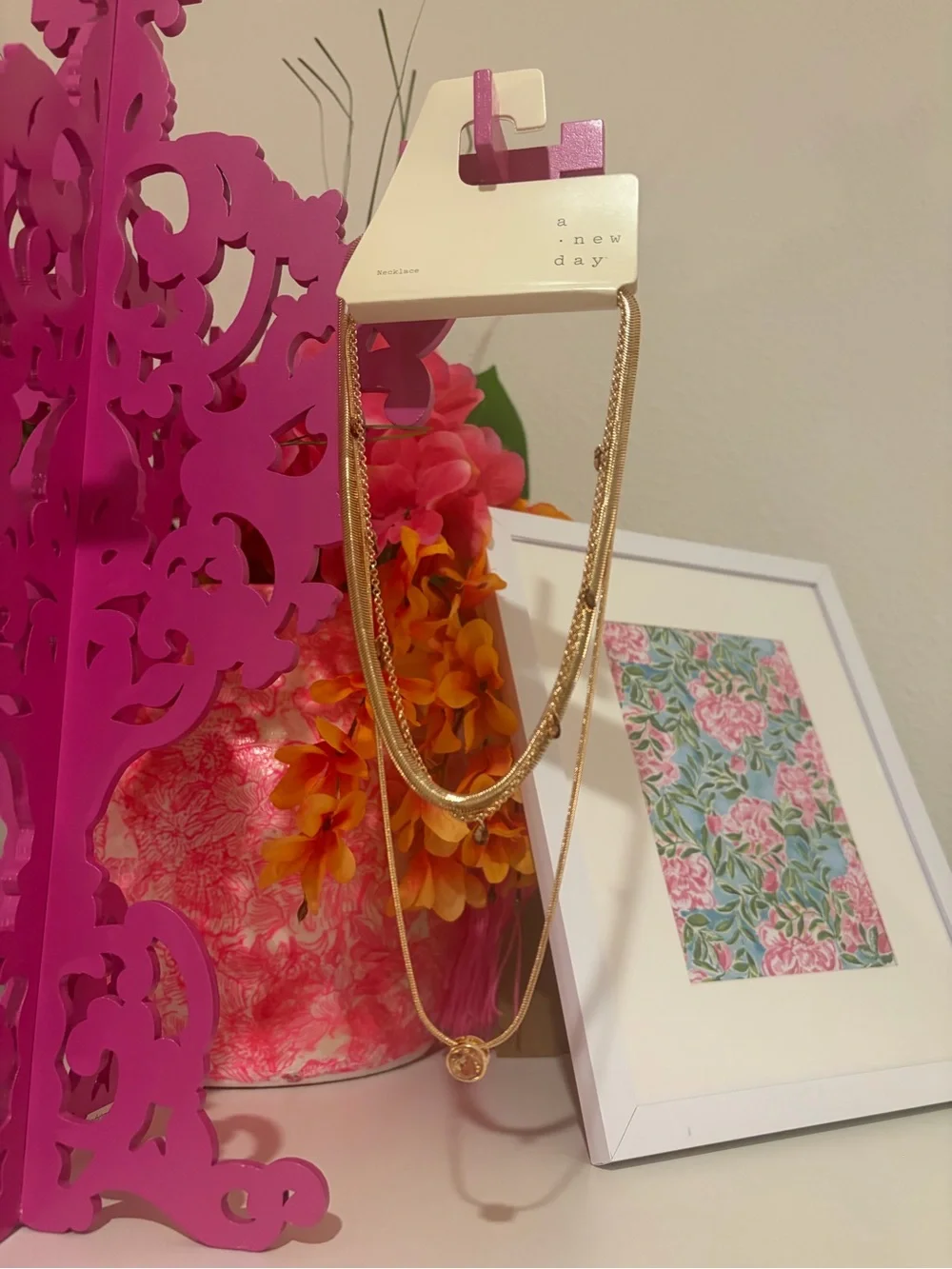 a new day Gold Multi-Layer Pendant Necklaces set of 3